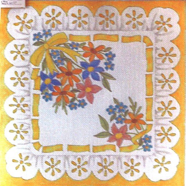 311 Eyelet Bouquet 14 x 14 13 Mesh Jane Nichols Needlepoint