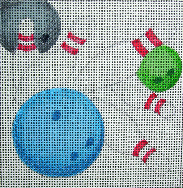 590 Bowling 9 x 9 13 Mesh Jane Nichols Needlepoint