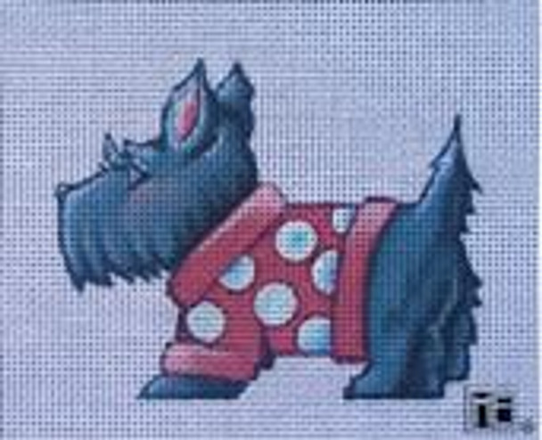 ME-AN06 Scottie in Sweater 3x3.75 18 Count Mary Engelbreit