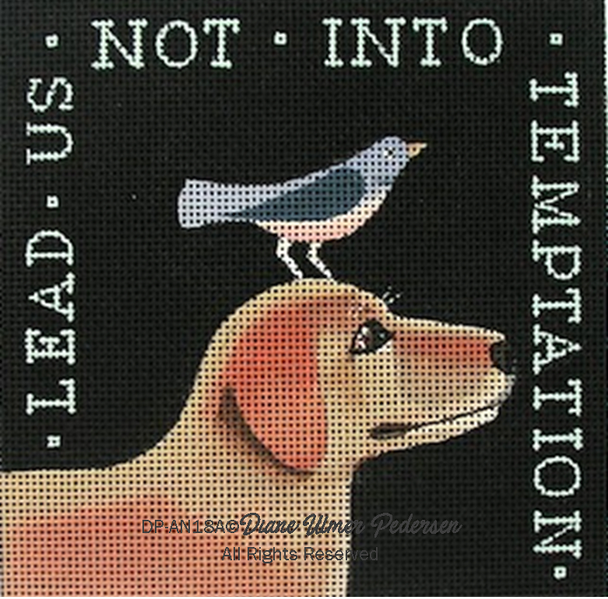 DPAN18B Lead Us Not Yellow Lab 13 Mesh 7 x 7 Diane Ulmer Pedersen