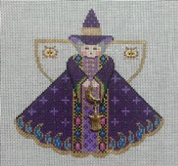 PP996IW Angel with charms: Wizard (purple) 5.25x4.5 18 Mesh Painted Pony Designs