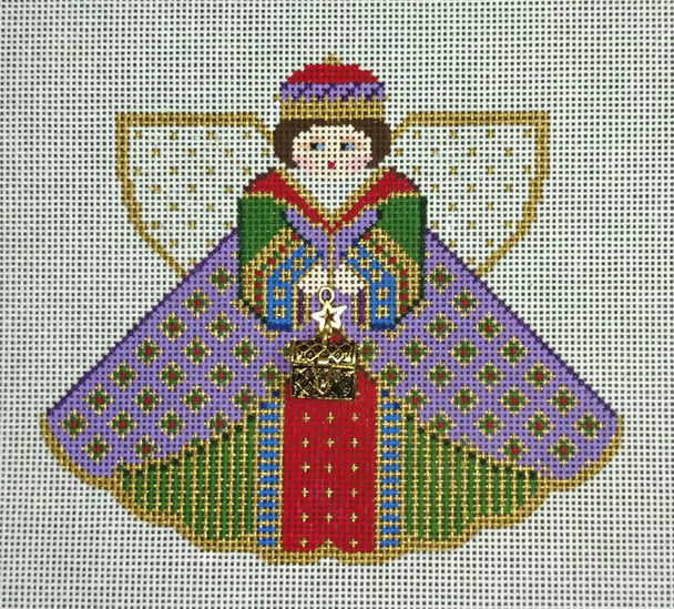 (PPD)PP996JG Angel With Charms Gift of Gold (Multi) 5.25 x 4 18 Mesh Painted Pony Designs