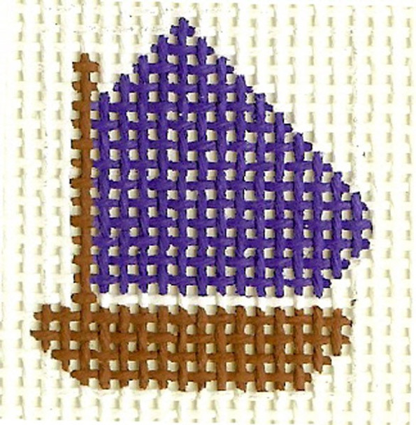 SNM33 Purple Boat Mini  2 x 2 13  Mesh Silver Needle Designs