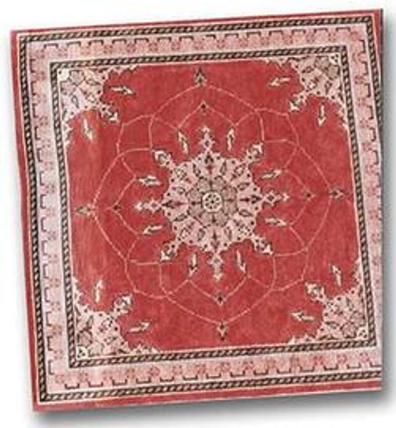 LC-5004-#2 Isphan Red Background 18 Mesh 12 x 12  Lois Caron CBK Designs