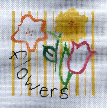 105f Jean Smith Designs Flowers 8 x 8 13 mesh