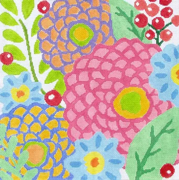 172a Jean Smith Designs Large Fantasy Garden Design #1  14" Square 13 mesh