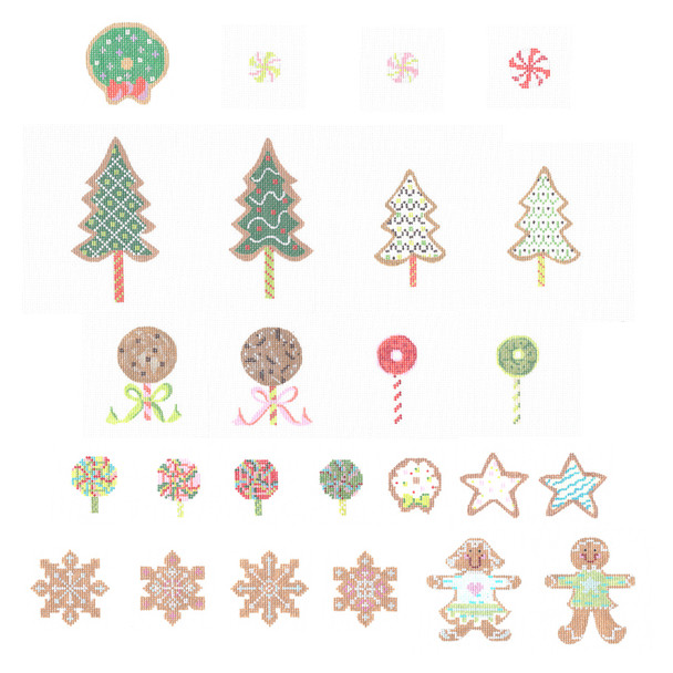 KCA8001Set Set of 25 Advent Ornaments 18 Mesh KELLY CLARK STUDIO, LLC