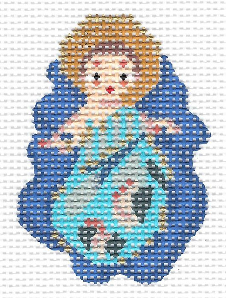 KAH23-18 Baby Jesus 1.75”w x 2.25”h 18 Mesh With Stitch Guide KELLY CLARK STUDIO, LLC