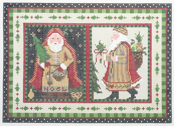 Santa KCN172 Nordic Santa  12.5 x 9 13 Mesh KELLY CLARK STUDIO, LLC