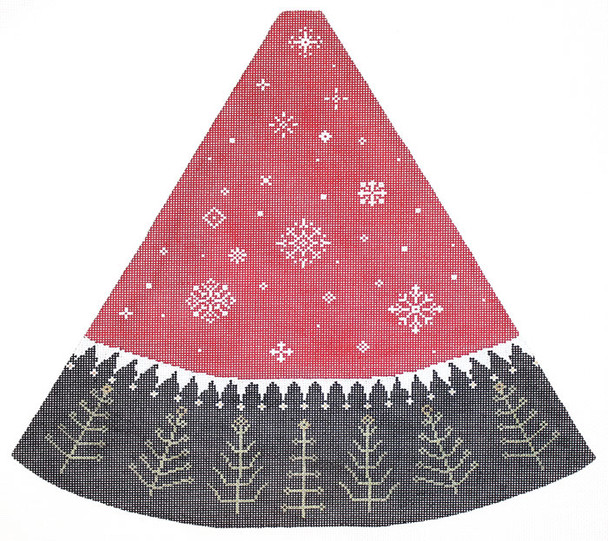 Tree KCNT22-18 Folk Art Snowflake Pillar Tree  16 x 16 18 Mesh KELLY CLARK STUDIO, LLC