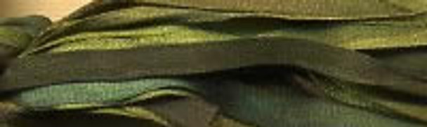 Silken Ribbon 4mm 055 Camouflage Green Thread Gatherer
