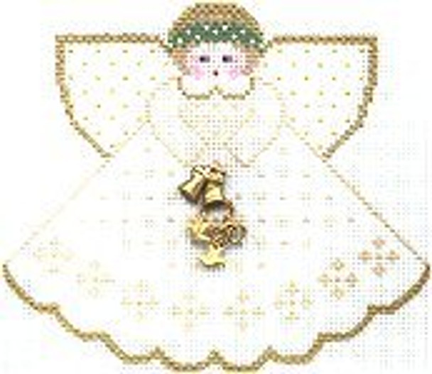 PP964 Angel With Charms Wedding(white) 18 Mesh 5.25x4.5 Painted Pony Designs