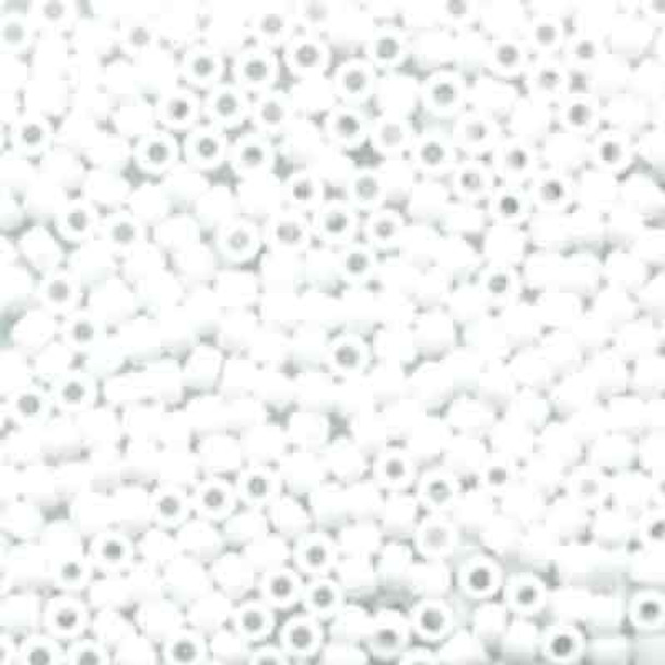 #BDS-F402A Size 11 Frosted Matte White Beads Sundance Designs