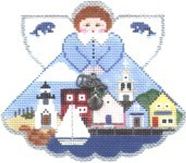 PP994BX Angel with charms: Nantucket (Harbor village) 18 Mesh 5.25x4  Painted Pony Designs