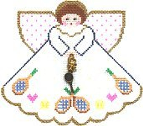 PP996AB Angel with charms: Tennis is a Game of Love (white) 5.25x4.5 18 Mesh Painted Pony Designs