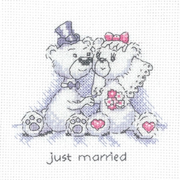 HCK1350 Heritage Crafts Kit Just Married - Justin & Justine Bear Cards by Peter Underhill