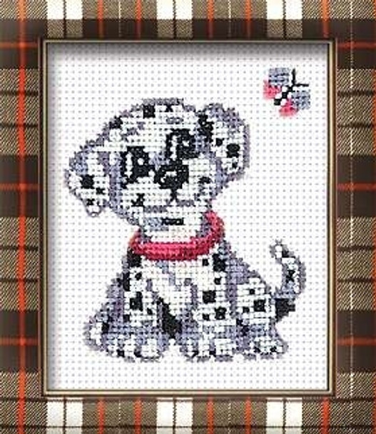 RL150 Riolis Cross Stitch Kit Dalmation Dog 5" x 6.25"; White Aida; 10ct 