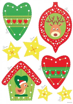 PNV161570 Vervaco Kit Christmas Embroidery Ornaments (2 cards)