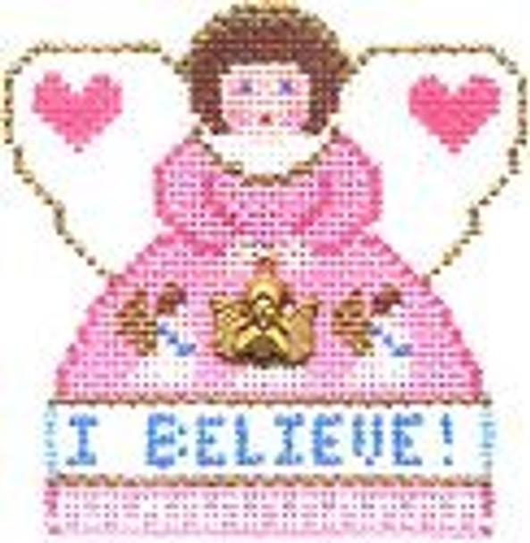 PP999AF Mini Angel I Believe (pink) 18 Mesh 3 x 3 Painted Pony Designs