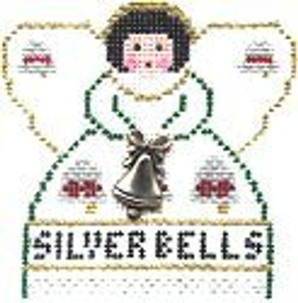 PP999AI Mini Angel Silver Bells (white) 18 Mesh 3 x 3 Painted Pony Designs