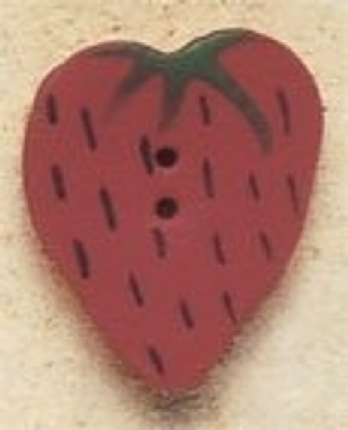 43176 Debbi Mumm Button Large Strawberry; 3/4" x 3/4"    2 Pieces