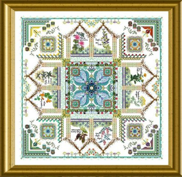 CHATA155 The Medieval Dyer's Garden Mandala (Tinctorium) Châtelaine Designs
