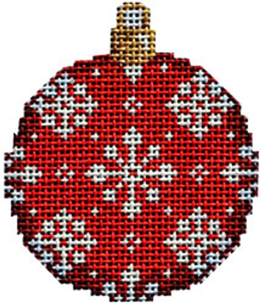 CT-1487R Snowflake Mini Ball Orna./Red 2.25x2.5 18 Mesh Associated Talents 