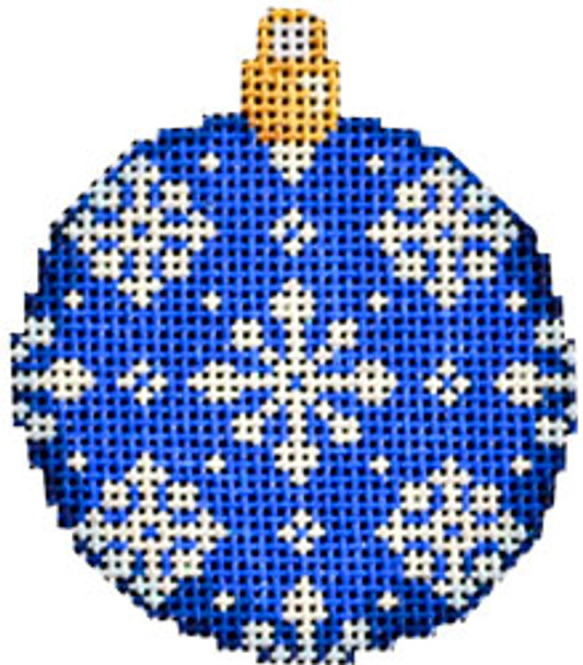 CT-1487B Snowflake Mini Ball Orna./Blue 2.25x2.5 18 Mesh Associated Talents 