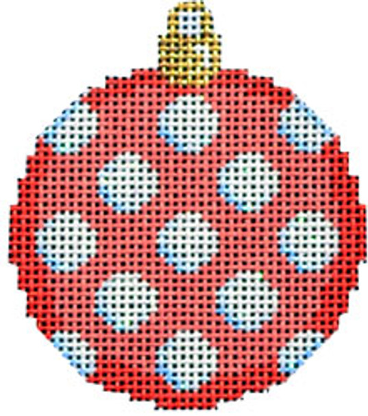 CT-1481C Coral Pink Coin Dot Mini Ball Orna. 2.25x2.5 18 Mesh Associated Talents 