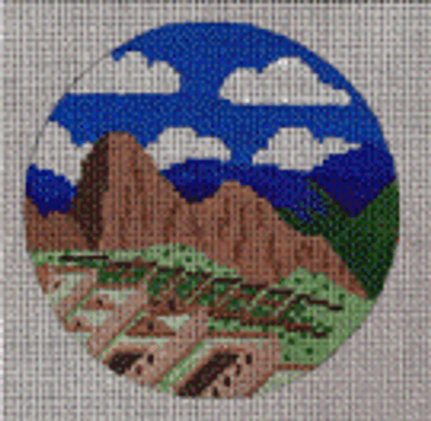 (PPD) PP874CG Peru (Monte Pichu) 18 Mesh 4” ROUND Painted Pony Designs