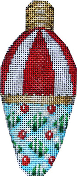 CT-1954 Red/White/Candy Christmas Light Bulb 2.25x4.75 18 Mesh Associated Talents 