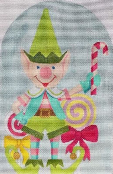 HO1262 Raymond Crawford Designs  SANTA'S GREEN ELF 9" tall, 18 Mesh