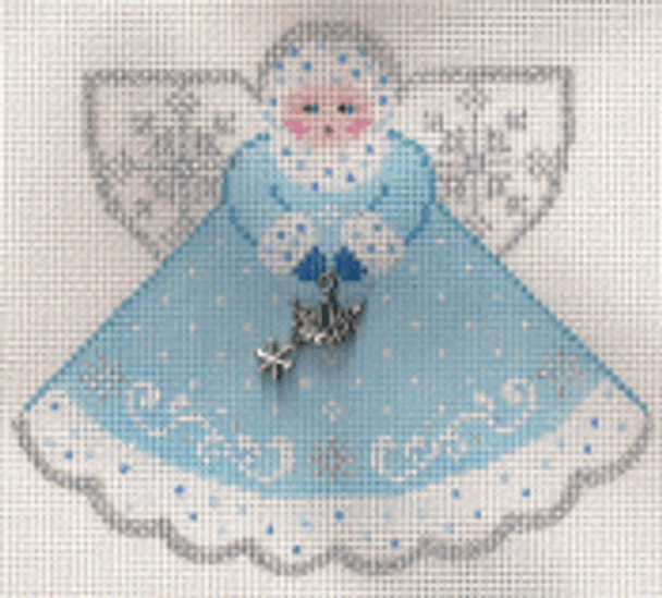 PP996ET Angel With Charms Snow Queen (icy blue) 18 Mesh 5.25x4.5 Painted Pony Designs