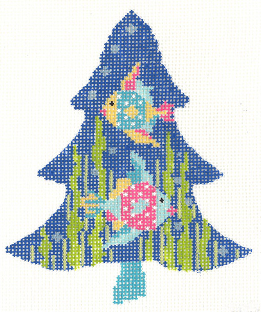 KCNT45-18 Tropical Fun Fish Tree 3.75" x 4.5" 18 Mesh KELLY CLARK STUDIO, LLC