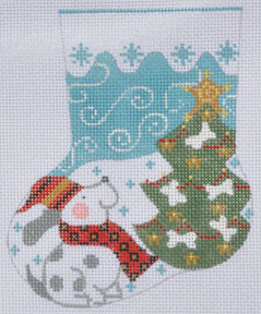 CH-236 Dog Mini Stocking 4 x 5 18 Mesh CH Designs