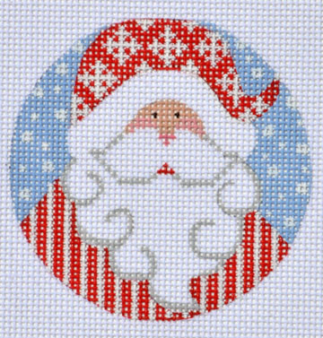 PFOS-01 Red/White Santa 3” Round 18 Mesh CH Designs