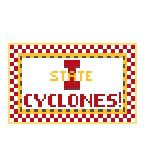 TL264 Iowa State Cyclones! 3.5 x 2 18 Mesh Kathy Schenkel Designs