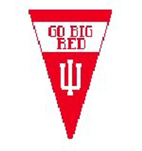 PE112 Indiana U Pennant 4 x 6 Kathy Schenkel Designs