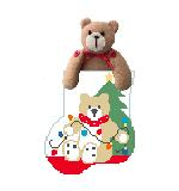 CM227A Teddy Bear w/ Stuffed Bear 4 x 4 18 Mesh Kathy Schenkel Designs