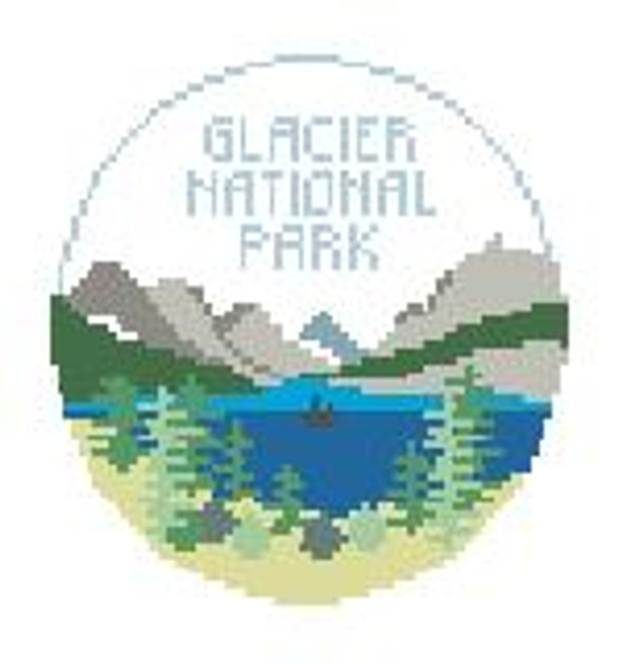 BT671 Glacier National Park 4" diameter 18 Mesh Kathy Schenkel Designs