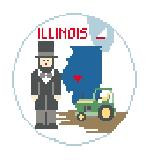 BT655 Illinois  4" diameter 18 Mesh Kathy Schenkel Designs