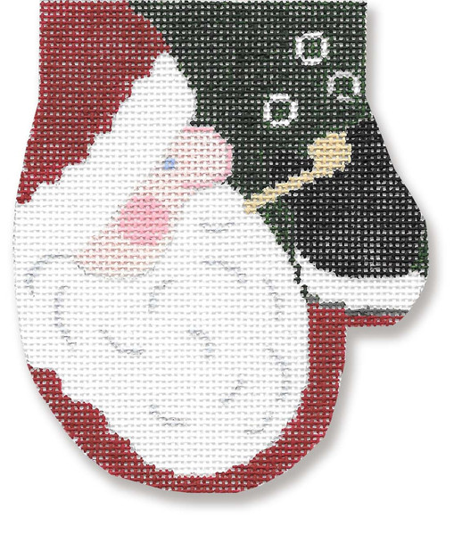 LM-XO 27 Santa w/ Pipe - mitten 4.25 x 3.5 18 Mesh Laura Megroz 