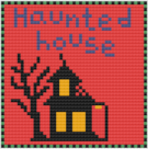 BF823 Haunted House 3.5x3.5 13 Mesh Birds Of A Feather