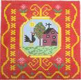 BF816 French Tile Rooster 8x8  13 Mesh Birds Of A Feather