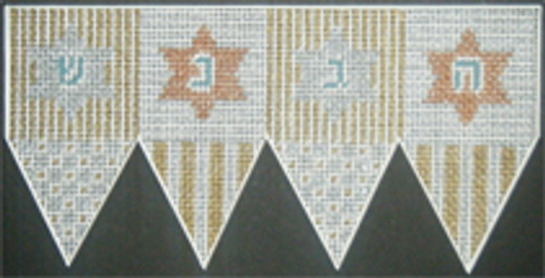 230	Stars & Stripes Dreidel 3"h 18 Mesh Tapestry Fair