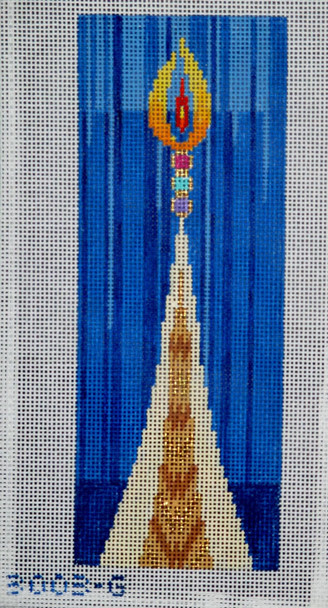 3003 G- "Chanukah Light " - Ecru And Gold	2.5x7	18  Mesh Tapestry Fair