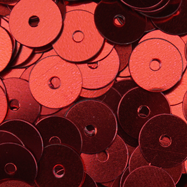 #SQ-120 Red 6mm Sequin Sundance Beads