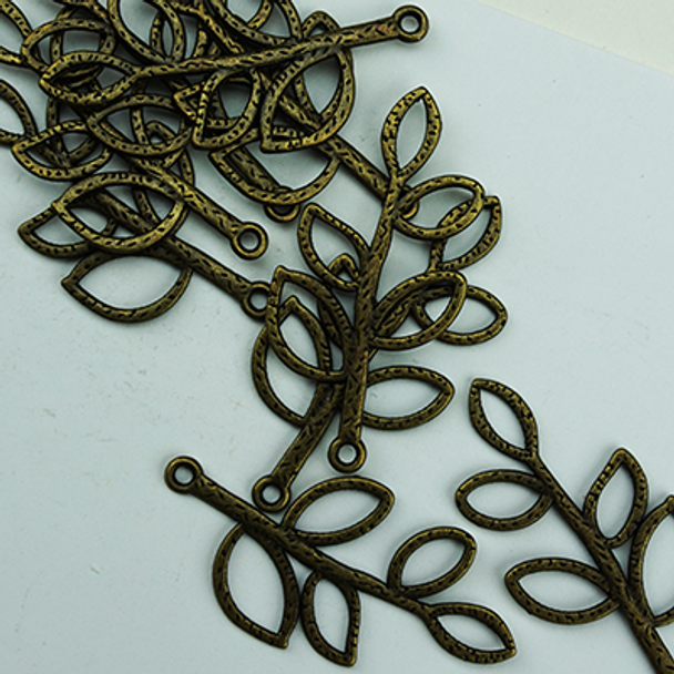 #MA-027 Antique Leaf Metallic Accent Bead Sundance Designs