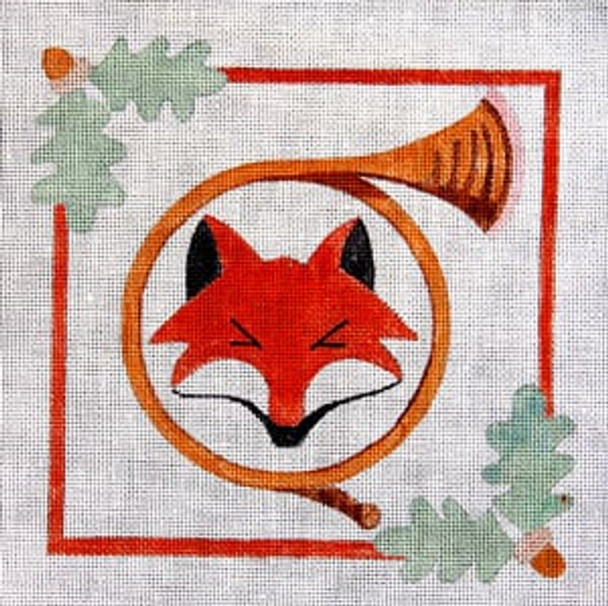C-28 Fox and Horn 12 x 12 13 Mesh COASTER The Meredith Collection