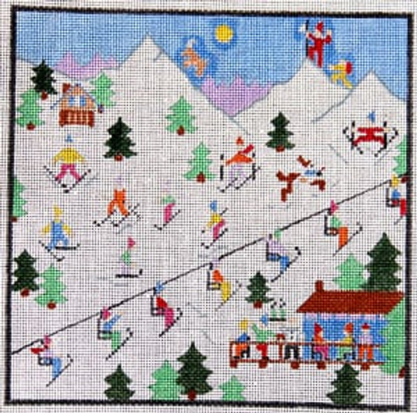 C-214 Ski Scene 12 x 12 18 The Meredith Collection